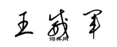 梁錦英王威軍草書個性簽名怎么寫