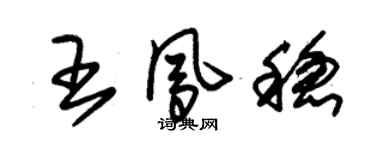朱錫榮王鳳穩草書個性簽名怎么寫