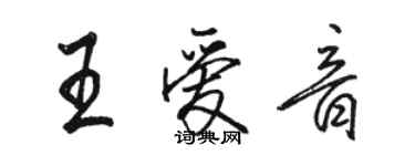 駱恆光王愛音行書個性簽名怎么寫