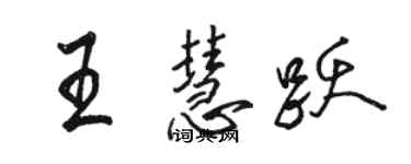 駱恆光王慧躍行書個性簽名怎么寫