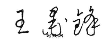 駱恆光王墨鋒草書個性簽名怎么寫