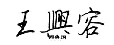 王正良王興容行書個性簽名怎么寫