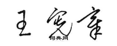 駱恆光王憲章草書個性簽名怎么寫