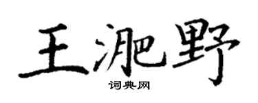 丁謙王淝野楷書個性簽名怎么寫