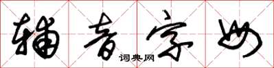 朱錫榮輔音字母草書怎么寫