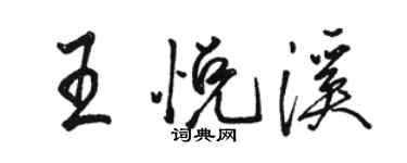 駱恆光王悅溪行書個性簽名怎么寫