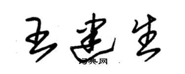 朱錫榮王建生草書個性簽名怎么寫