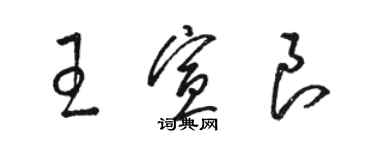 駱恆光王宣良草書個性簽名怎么寫