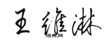 駱恆光王維淋行書個性簽名怎么寫