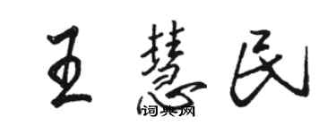 駱恆光王慧民行書個性簽名怎么寫