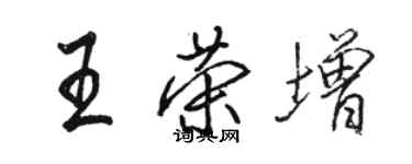 駱恆光王榮增行書個性簽名怎么寫