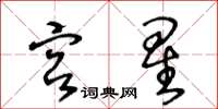 王冬齡宮星草書怎么寫