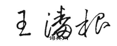 駱恆光王潘根草書個性簽名怎么寫