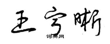 曾慶福王寧晰草書個性簽名怎么寫