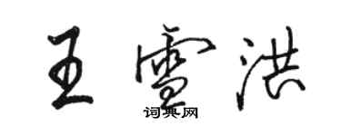 駱恆光王雪洪行書個性簽名怎么寫