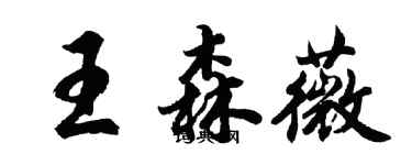 胡問遂王森薇行書個性簽名怎么寫