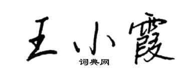 王正良王小霞行書個性簽名怎么寫