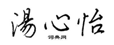 王正良湯心怡行書個性簽名怎么寫