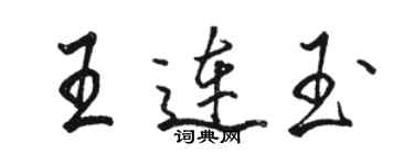 駱恆光王連玉行書個性簽名怎么寫