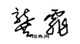 朱錫榮龔霏草書個性簽名怎么寫