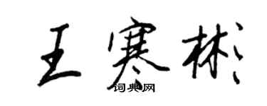 王正良王寒彬行書個性簽名怎么寫