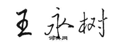 駱恆光王永樹行書個性簽名怎么寫