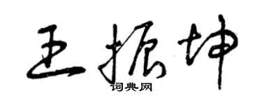 曾慶福王振坤草書個性簽名怎么寫