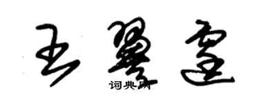 朱錫榮王翼霆草書個性簽名怎么寫