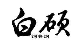 胡問遂白碩行書個性簽名怎么寫