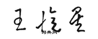 駱恆光王憶星草書個性簽名怎么寫