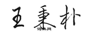 駱恆光王秉朴行書個性簽名怎么寫