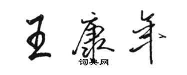 駱恆光王康年行書個性簽名怎么寫