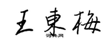 王正良王東梅行書個性簽名怎么寫