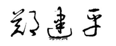 曾慶福鄭建平草書個性簽名怎么寫