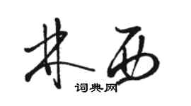 駱恆光林西草書個性簽名怎么寫