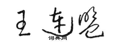 駱恆光王連盟草書個性簽名怎么寫
