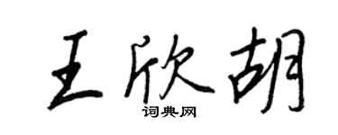 王正良王欣胡行書個性簽名怎么寫