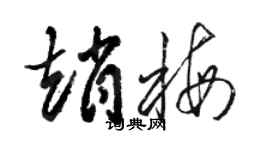 駱恆光趙梅草書個性簽名怎么寫