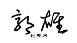 朱錫榮郭雄草書個性簽名怎么寫