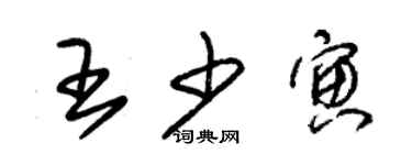 朱錫榮王少寅草書個性簽名怎么寫