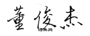 駱恆光董俊傑行書個性簽名怎么寫