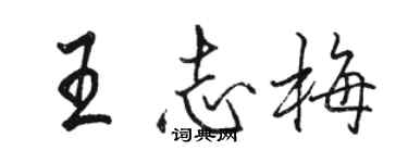 駱恆光王志梅行書個性簽名怎么寫