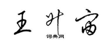 梁錦英王升宙草書個性簽名怎么寫