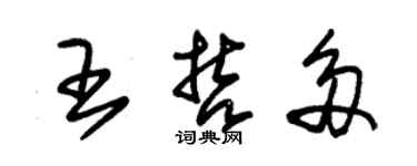 朱錫榮王哲多草書個性簽名怎么寫