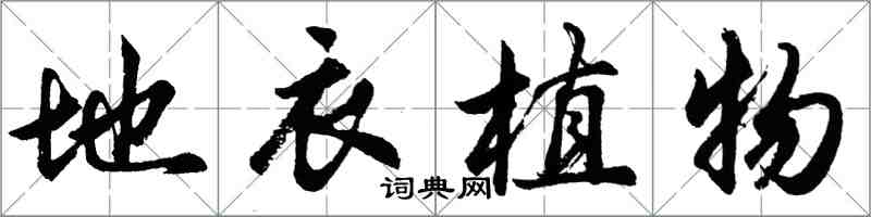 胡問遂地衣植物行書怎么寫