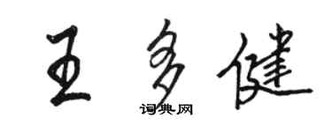 駱恆光王多健行書個性簽名怎么寫