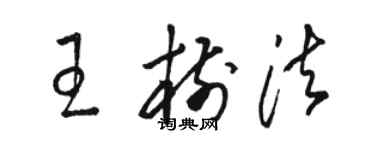 駱恆光王樹法草書個性簽名怎么寫