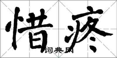 翁闓運惜疼楷書怎么寫