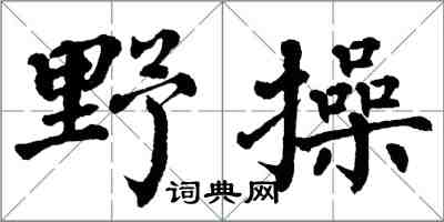 翁闓運野操楷書怎么寫