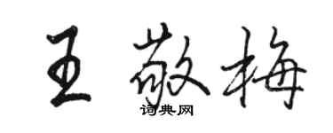 駱恆光王敬梅行書個性簽名怎么寫